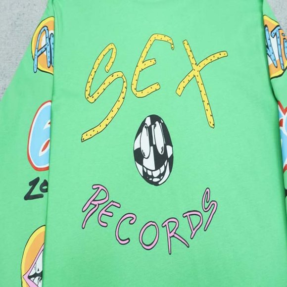 Chrome Hearts Yellow Letter Print Logo T-Shirt - Green Long Sleeve - Picture 4 of 13